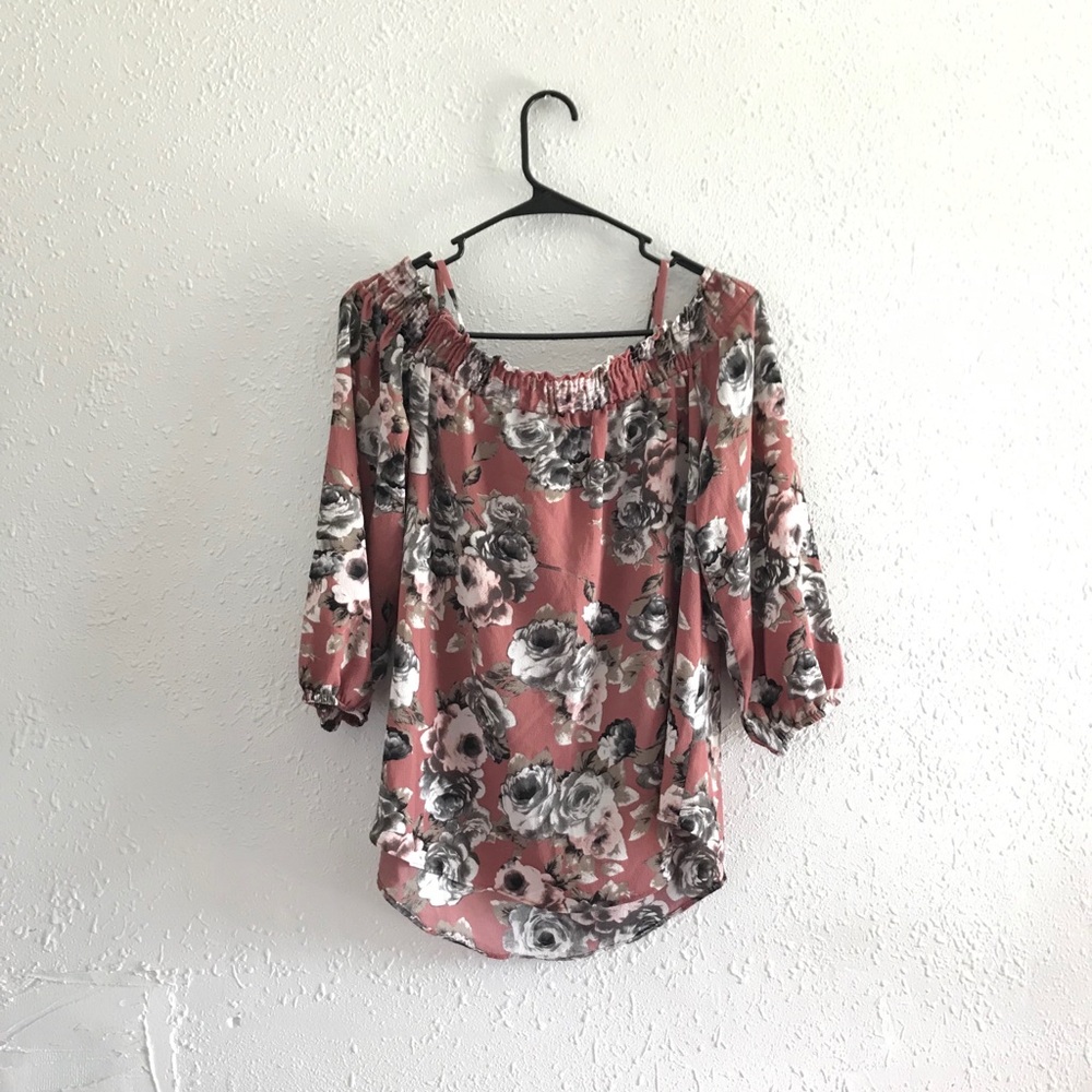 Beautiful Quality Floral Design Pink Blouse